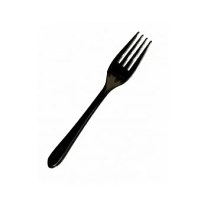 Furculițe negre ambalate individual 100 buc/set – tacâmuri rezistente și igienice