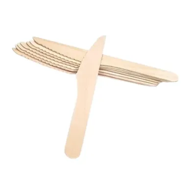Cuțite din lemn 100 buc/set – tacâmuri biodegradabile și eco-friendly