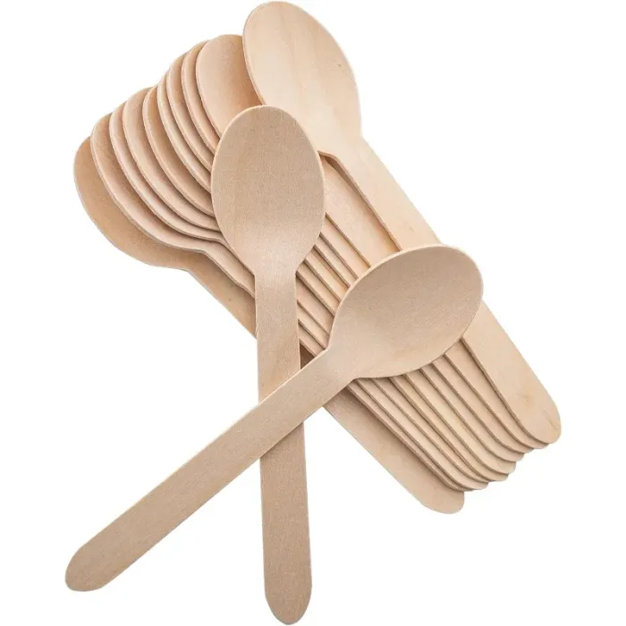 Linguri din lemn 100 buc/set – tacâmuri biodegradabile și eco-friendly