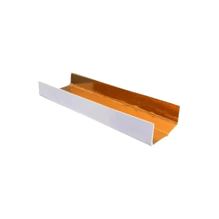 Suporturi ecler 12,5x4 cm, față-verso auriu/alb, 200 buc/set. Ideale pentru cofetării, patiserii și prezentarea elegantă a deser