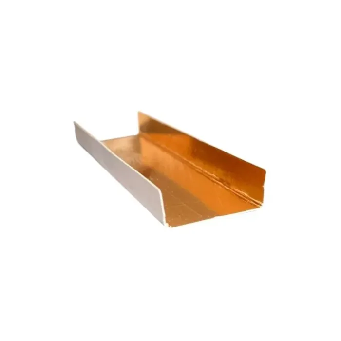 Suporturi ecler 12,5x4 cm, față-verso auriu/alb, 200 buc/set. Ideale pentru cofetării, patiserii și prezentarea elegantă a deser