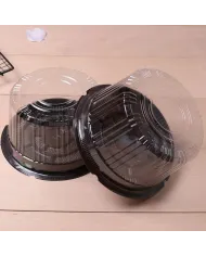 CaseroIe cu capac pentru tort din plastic transparent. Ambalaje sigure și practice pentru cofetării, patiserii și transport tort