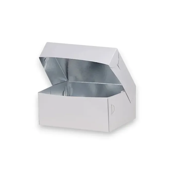 Cutii patiserie albe din carton alimentar, ambalaj economic 10 kg/set. Rezistente și elegante, ideale pentru prăjituri, cofetări