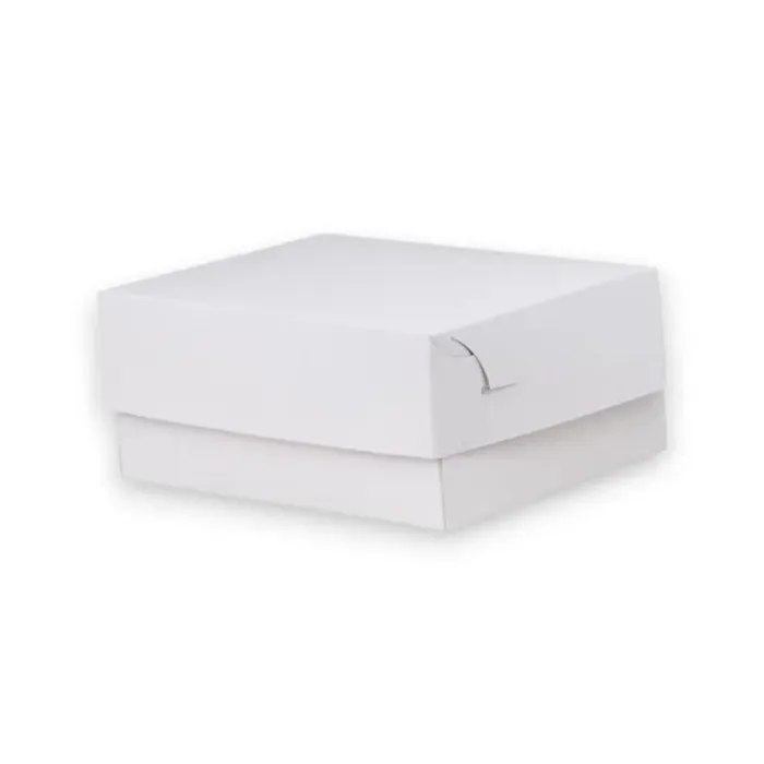 Cutii patiserie albe din carton alimentar, ambalaj economic 10 kg/set. Rezistente și elegante, ideale pentru prăjituri, cofetări