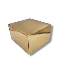 Cutii tort Aurii Square, set 25 buc. Ambalaje din carton alimentar cu finisaj auriu, ideale pentru torturi, prăjituri și prezent