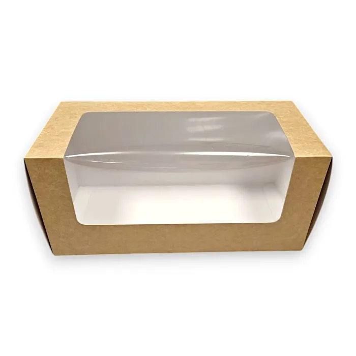 Cutie cozonac cu fereastră, 32x14x15 cm, set 25 buc. Ambalaje rezistente și elegante pentru transportul și prezentarea cozonacil