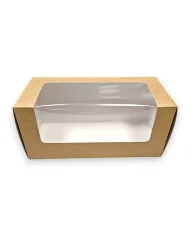 Cutie cozonac cu fereastră, 32x14x15 cm, set 25 buc. Ambalaje rezistente și elegante pentru transportul și prezentarea cozonacil
