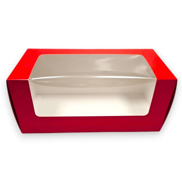 Cutie cozonac cu fereastră, 32x14x15 cm, set 25 buc. Ambalaje rezistente și elegante pentru transportul și prezentarea cozonacil