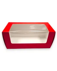 Cutie cozonac cu fereastră, 32x14x15 cm, set 25 buc. Ambalaje rezistente și elegante pentru transportul și prezentarea cozonacil