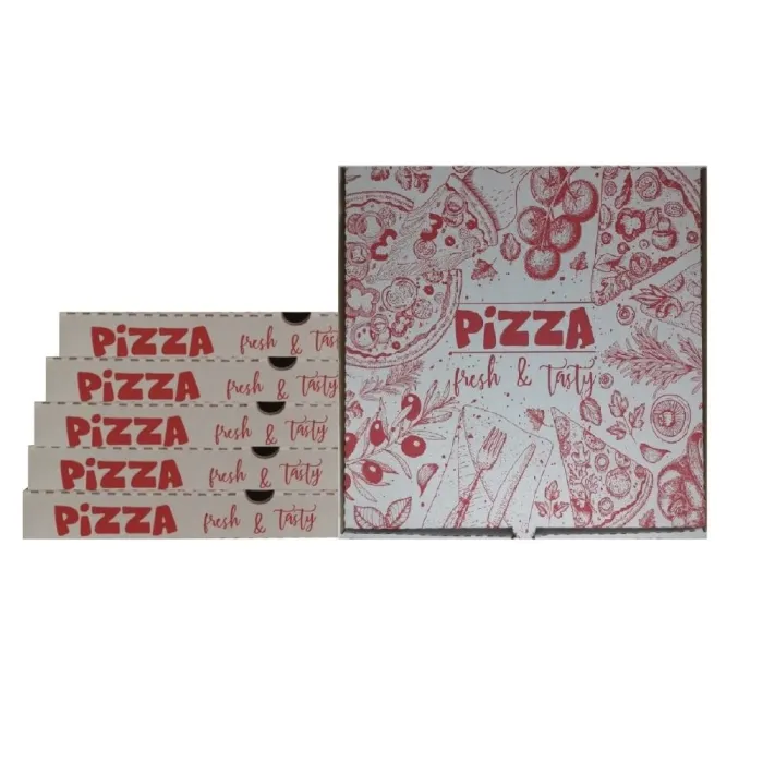 Cutiile pizza albe „FRESH” sunt alegerea ideală pentru pizzerii care doresc să ofere un ambalaj curat, elegant și funcțional. Re