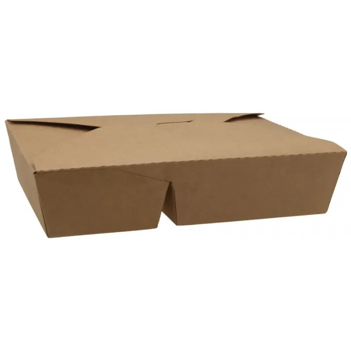 Cutii meniu cu 2 compartimente, KRAFT NATUR (100 buc/set)