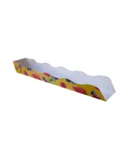 Adaugă un strop de culoare și veselie în prezentarea deserturilor cu tăvițele din carton galben, perfecte pentru clătite lungi,