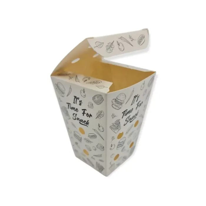 Servirea cartofilor prăjiți devine urbană și practică cu cutiile din carton cu design „CITY”, ideale pentru street food, fast-fo