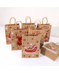 SACOSE NATUR „MERRY CHRISTMAS” (100 buc/set)SACOSE NATUR „MERRY CHRISTMAS” (100 buc/set)