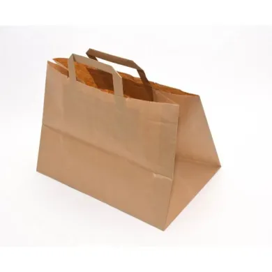 Sacoșe hârtie Delivery cu mâner plat – catering eco