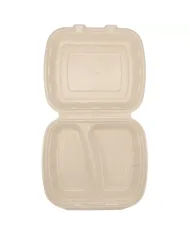 CASEROLE BIODEGRADABILE CU 2 COMPARTIMENTE MB2 (200buc/set)