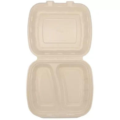 CASEROLE BIODEGRADABILE CU 2 COMPARTIMENTE MB2 (200buc/set)