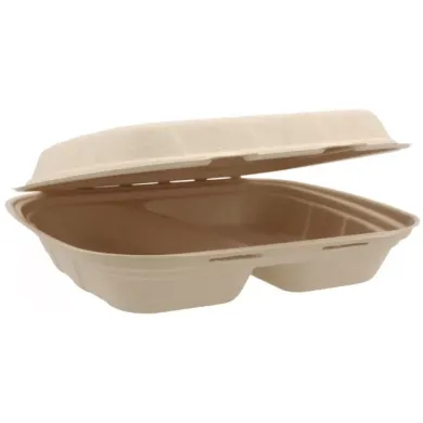 CASEROLE BIODEGRADABILE CU 2 COMPARTIMENTE MB2 (200buc/set)