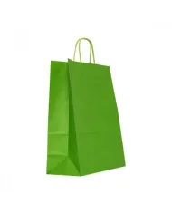Sacoșe din hârtie verde – 100 buc/set