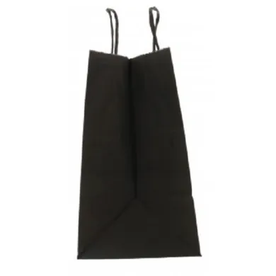 Sacoșe negre cu mâner sfoară – 100 buc/set
