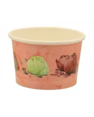 CUPE COLOR DIN CARTON PENTRU INGHETATA 4 OZ, ROZ