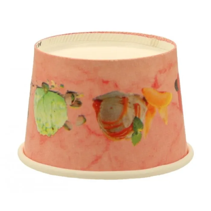 CUPE COLOR DIN CARTON PENTRU INGHETATA 4 OZ, ROZ