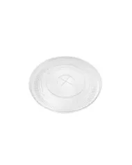 Capace plate din plastic cu orificiu pentru pai, ideale pentru pahare de fresh-uri și smoothie-uri