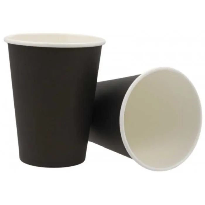 PAHARE DIN CARTON NEGRE CU PERETE SIMPLU (200 BUC/SET)