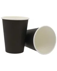 PAHARE DIN CARTON NEGRE CU PERETE SIMPLU (200 BUC/SET)