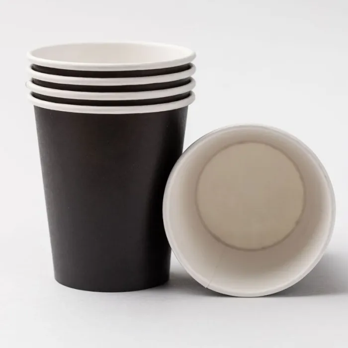 PAHARE DIN CARTON NEGRE CU PERETE SIMPLU (200 BUC/SET)