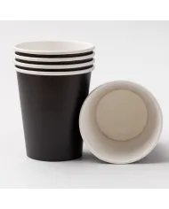 PAHARE DIN CARTON NEGRE CU PERETE SIMPLU (200 BUC/SET)