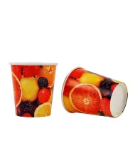PAHARE CARTON IMPRIMAT FRUCTE (100 BUC/SET)