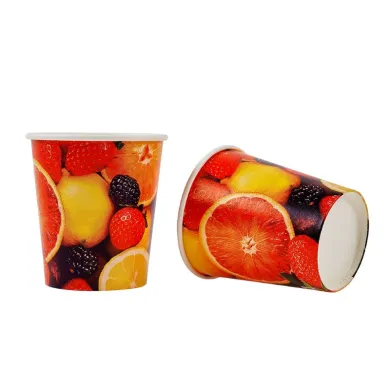 PAHARE CARTON IMPRIMAT FRUCTE (100 BUC/SET)