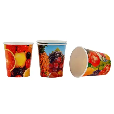 PAHARE CARTON IMPRIMAT FRUCTE (100 BUC/SET)