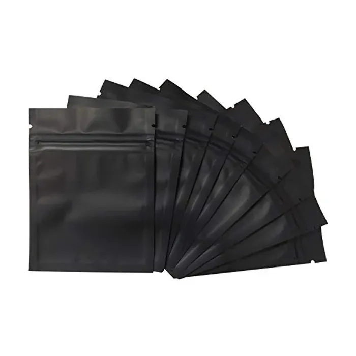Pungi LDPE+PET negre zip lock – rezistente și reutilizabile