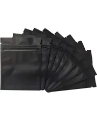 Pungi LDPE+PET negre zip lock – rezistente și reutilizabile