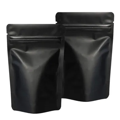Pungi LDPE+PET negre zip lock – rezistente și reutilizabile