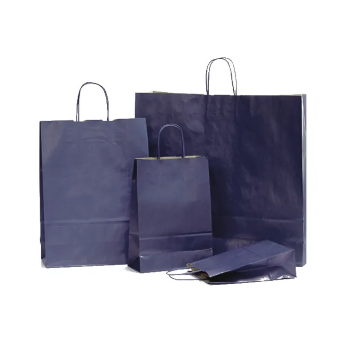 Sacoșe din hârtie bleumarin – 100 buc/set