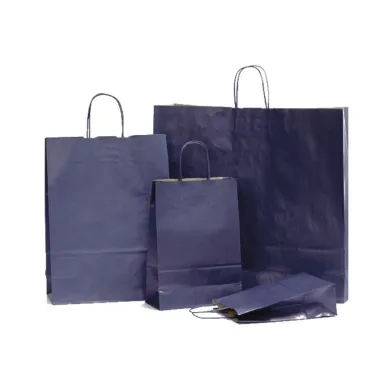 Sacoșe din hârtie bleumarin – 100 buc/set