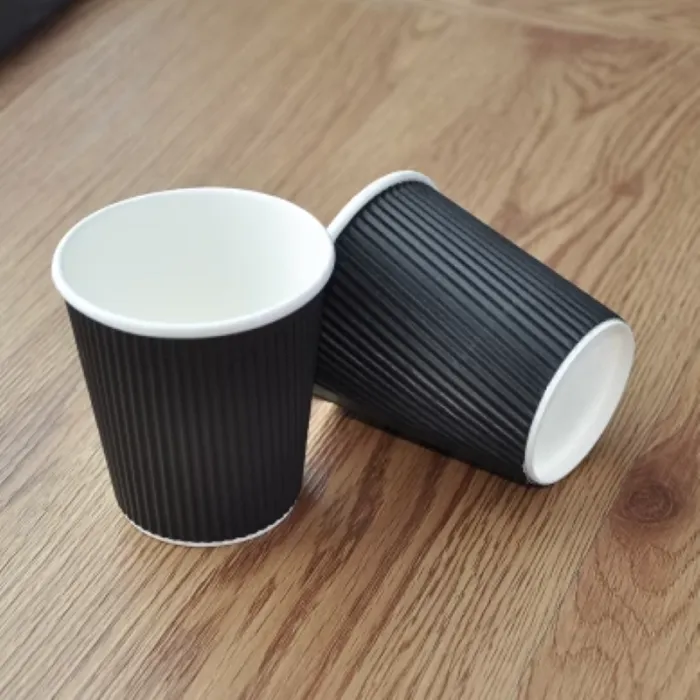 PAHARE DIN CARTON CU PERETE TRIPLU, NEGRE (50 BUC/SET)