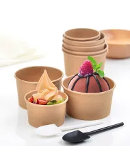 CUPE KRAFT NATUR PENTRU INGHETATA (50 BUC/SET)