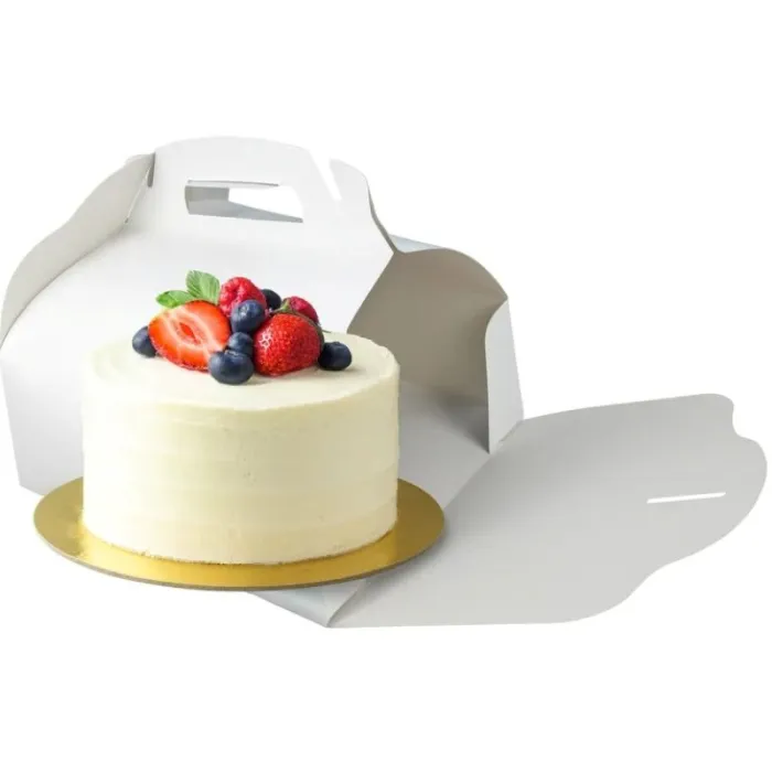 CUTII DIN CARTON ALB PENTRU TORT (25 BUC/SET)