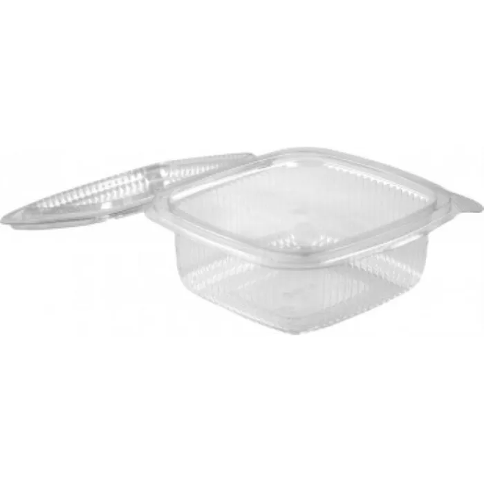 Caserole PET cu capac plat premium, 100 buc/set. Ideale pentru alimente, takeaway, depozitare și transport, rezistente și sigure