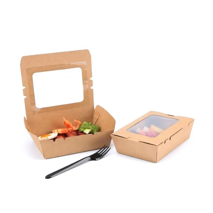 CUTII KRAFT NATUR PENTRU MENIU CU FEREASTRA 1200 cc (50 buc/set )