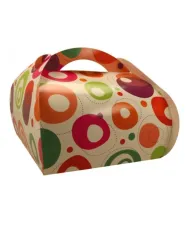 Cutii tort multicolor sunt ideale pentru transportul și prezentarea torturilor, prăjiturilor și deserturilor de dimensiuni medii