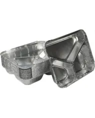 CASEROLE ALUMINIU CU 3 COMPARTIMENTE (100buc/set)
