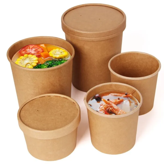 BOLURI DIN CARTON NATUR CU CAPAC PENTRU SUPA (25 buc/set)