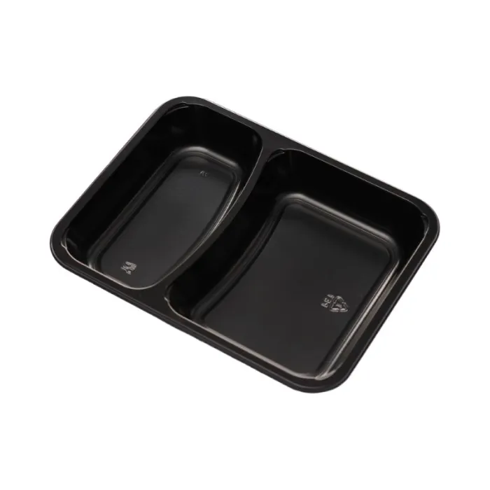 CASEROLE TERMOSUDABILE FARA CAPAC, 2 COMPARTIMENTE (50 buc/set)