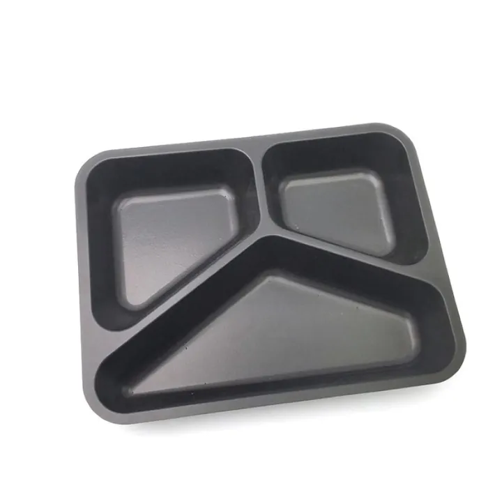 CASEROLE TERMOSUDABILE FARA CAPAC, 3 COMPARTIMENTE (50 buc/set)