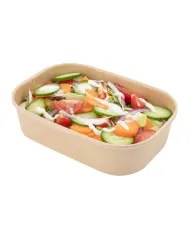 Caserole Kraft Natur ovale – 500/750/1000 cc, 50/set